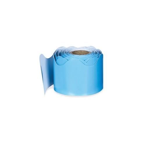 Carson Dellosa Education Plain Continuous-roll Scalloped Border - (Scalloped) Shape - 2" Height x 2.25" Width x 432" Length - Light Blue - 1 Roll