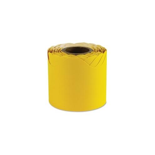 Carson Dellosa Education Plain Continuous-roll Scalloped Border - (Scalloped Border) Shape - 2" Height x 2.25" Width x 432" Length - Yellow - 1 Roll