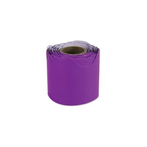 Carson Dellosa Education Plain Continuous-roll Scalloped Border - (Scalloped Border) Shape - 2" Height x 2.25" Width x 432" Length - Purple - 1 Roll