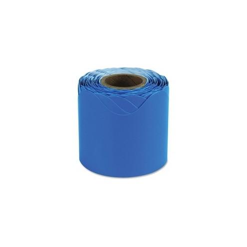 Carson Dellosa Education Plain Continuous-roll Scalloped Border - Fun Theme/Subject (Scalloped Border) Shape - 2" Height x 2.25" Width x 432" Length - Blue - 1 Roll