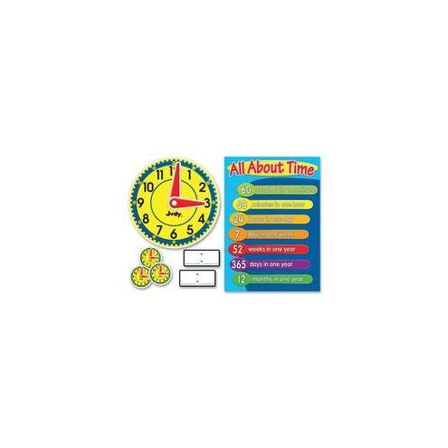 Carson Dellosa Education Judy Clock Bulletin Board Set - 24" Height x 17" Width x 16.25" Diameter - Assorted - 1 Set