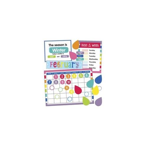 Carson Dellosa Education Hello Sunshine Calendar Bulletin Board Set - Skill Learning: Weather, Patterning, Coordination, Calendar