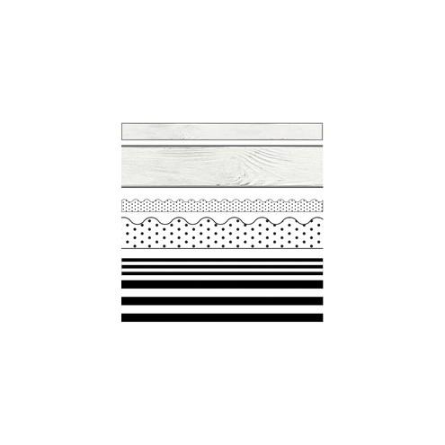 Carson Dellosa Education Industrial Chic Border Set - 24, 13 (Border, Scalloped Border) Shape - 0.30" Height x 1332" Length - Multicolor - 3 / Set