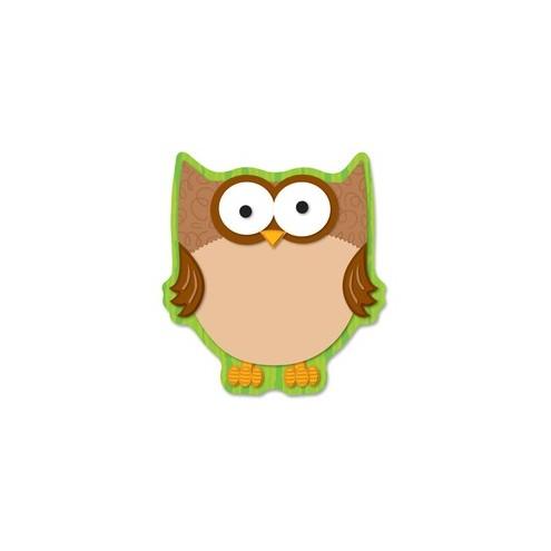 Carson Dellosa Education Full-color Owl Notepads - 50 Sheets - 5 3/4" x 6 1/4" - Multicolor Paper - Die-cut - 50 / Pack