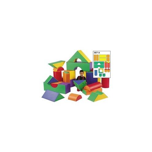 Children's Factory Large 12" Module Blocks Sets - Theme/Subject: Fun - Skill Learning: Matching, Construction, Structural Analysis - All Ages - 21 Pieces