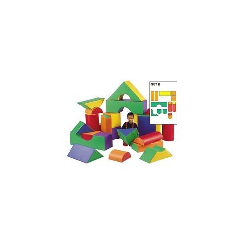 Children's Factory Large 12" Module Blocks Sets - Theme/Subject: Fun - Skill Learning: Matching, Structural Analysis, Construction - All Ages - 14 Pieces