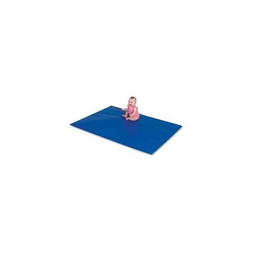 Children's Factory Primary Mat - Floor - 60" Length x 48" Width x 1" Thickness - Rectangle - Blue