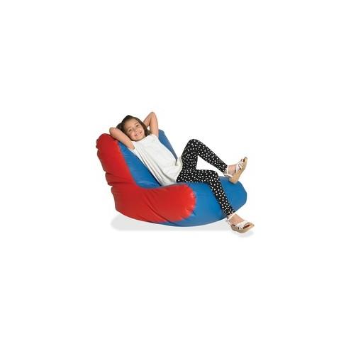 Children's Factory School Age High-back Seating - Red, Blue - Vinyl - 30" Length x 28" Width - 27" Height - 1 Each
