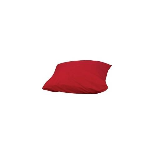 Children's Factory Foam-filled Square Floor Pillow - 27" x 27" - Foam Filling - Polyester - Square - Water Resistant, Machine Washable - Red - 1Each