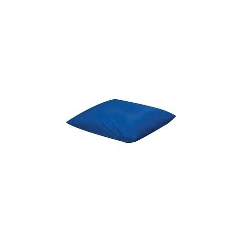 Children's Factory Foam-filled Square Floor Pillow - 27" x 27" - Foam Filling - Polyester - Square - Water Resistant, Machine Washable - Blue - 1Each