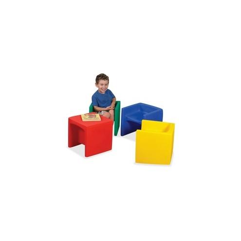 Children's Factory Chair Cube Set - Assorted - Polyethylene - 15" Length x 15" Width - 15" Height - 4 / Set