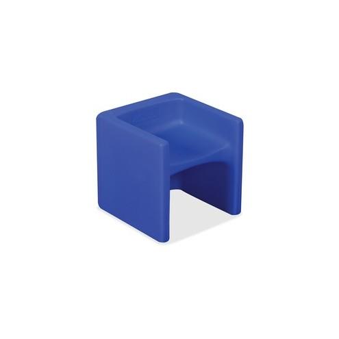 Children's Factory Multi-use Chair Cube - Blue - Polyethylene - 15" Length x 15" Width - 15" Height - 1 / Each
