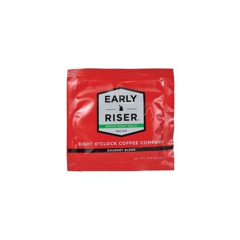 Coffee Pro Early Riser Medium Roast Decaf Coffee - Decaffeinated - Arabica, Gourmet Blend - Medium - 200 / Carton