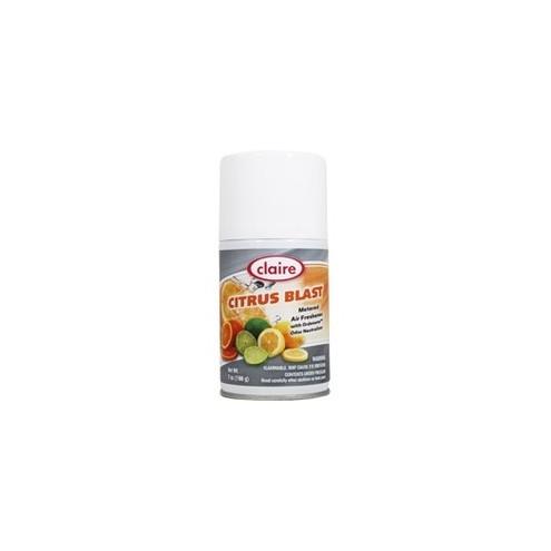 Claire Citrus Blast Metered Aerosol - Aerosol - 330 Sq. ft. - 10 fl oz (0.3 quart) - Citrus Blast - 30 Day - 12 / Pack