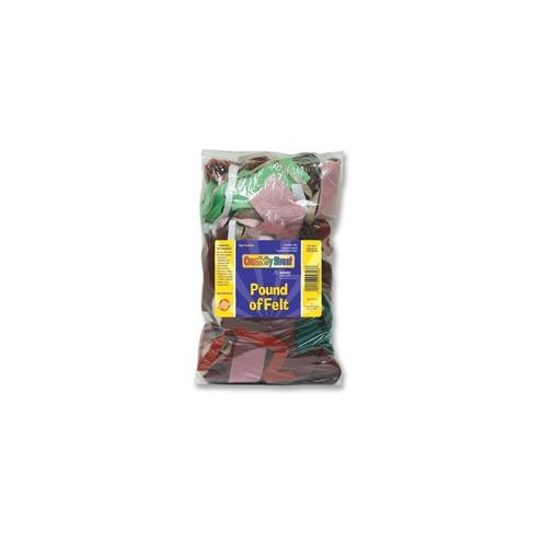 Creativity Street Felt Assorted Remnants Pound Bag - Craft - Recommended For - 1 Pack - Assorted