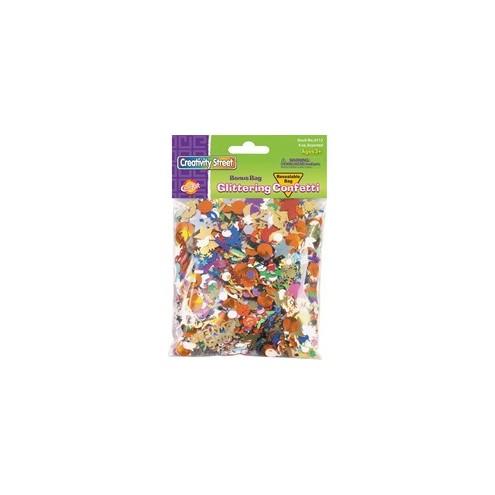 Creativity Street Glittering Confetti Bonus Bag - Project, Craft - Recommended For - 2 / Pack - Assorted