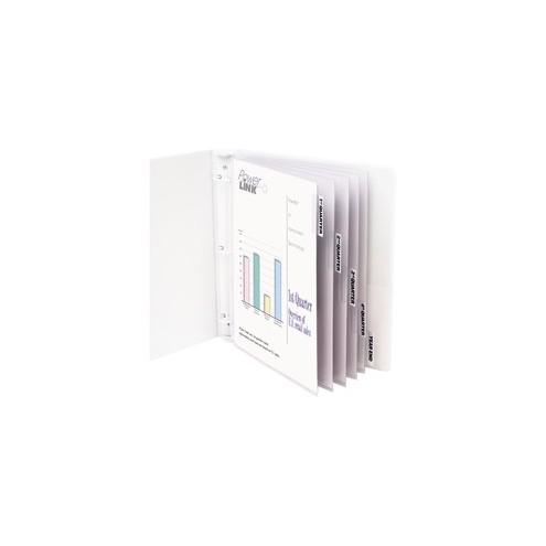 C-Line Heavyweight Poly Sheet Protectors with Index Tabs - 5-Tab Set, Clear Tabs, Top Loading, 8 1/2 x 11, 5/ST, 05557