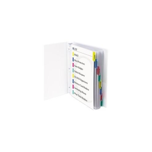 C-Line Heavyweight Poly Sheet Protectors with Index Tabs - 8-Tab Set, Assorted Color Tabs, Top Loading, 8 1/2 x 11, 8/ST, 05580
