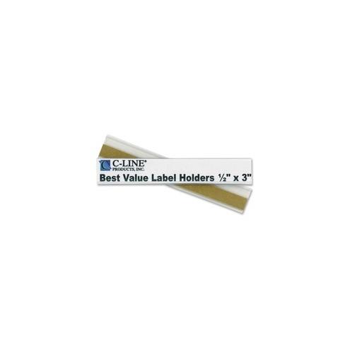 C-Line 87607 Removable Adhesive Label Holder - 0.5" x 3" - 50 / Pack"