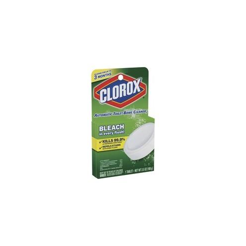 Clorox Automatic Toilet Bowl Bleach Cleaner - Concentrate Tablet - 3.50 oz (0.22 lb) - 12 / Carton - White