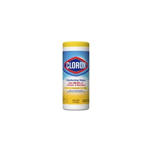 Clorox Bleach-Free Scented Disinfecting Wipes - Wipe - Citrus Blend Scent - 35 / Can - 420 / Bundle - Yellow