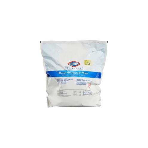 Clorox Healthcare Bleach Germicidal Wipes Refill - Ready-To-Use Wipe12" Width x 12" Length - 110 / Pack - 200 / Pallet - White