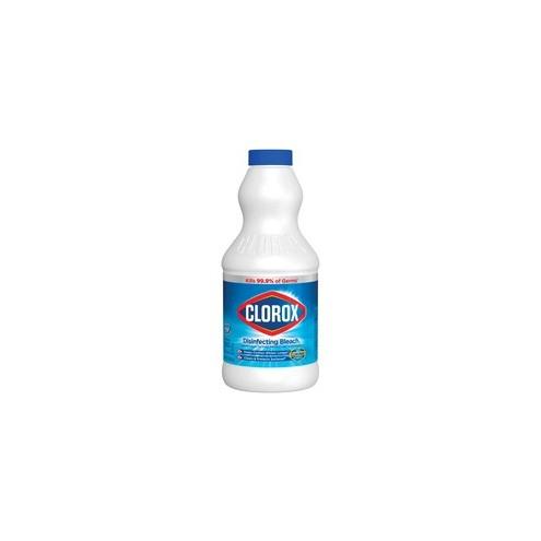 Clorox Regular Bleach - Concentrate Liquid - 30 fl oz (0.9 quart) - 600 / Pallet - Clear