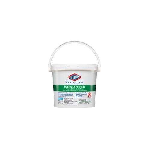 Clorox Healthcare Hydrogen Peroxide Disinfecting Wipes - Wipe - 185 / Bucket - 100 / Pallet - White