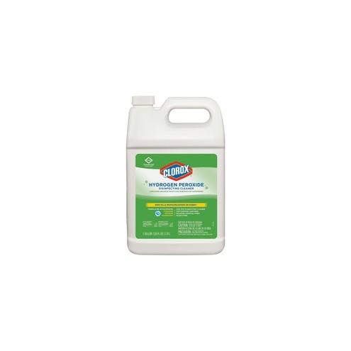 Clorox Hydrogen Peroxide Disinfecting Cleaner - Liquid - 128 fl oz (4 quart) - 4 / Carton - Clear