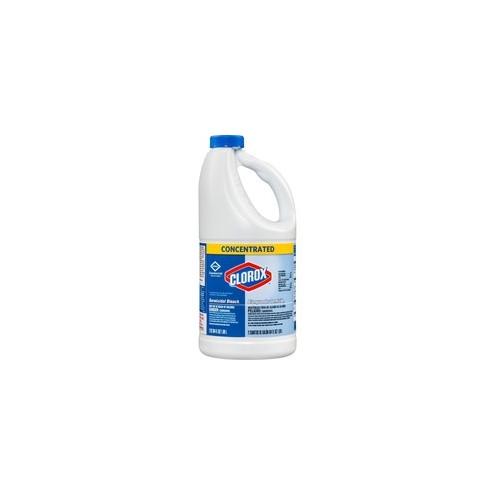 Clorox Germicidal Bleach - Concentrate Liquid - 64 fl oz (2 quart) - Bottle - 8 / Carton