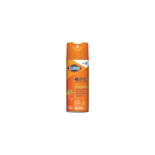 Clorox Commercial Solutions 4-in-One Disinfectant and Sanitizer - Spray - 14 fl oz (0.4 quart) - Fresh Citrus Scent - 12 / Carton