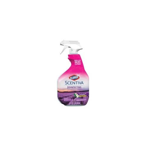 Clorox Scentiva Multi-Surface Cleaner Spray - Spray - 32 fl oz (1 quart) - Tuscan Lavender & Jasmine Scent - 1 Each - Clear