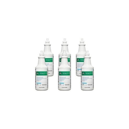 Clorox Healthcare Hydrogen Peroxide Cleaner - Ready-To-Use Liquid - 32 fl oz (1 quart) - 6 / Carton - Clear