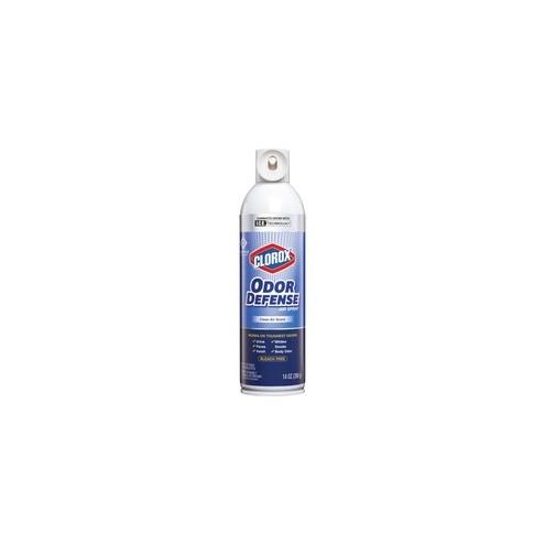 Clorox Odor Defense Clean Scent Air Aerosol Spray - Aerosol - 14 fl oz (0.4 quart) - Clean Air - 456 / Bundle - Odor Neutralizer, Long Lasting, Bleach-free