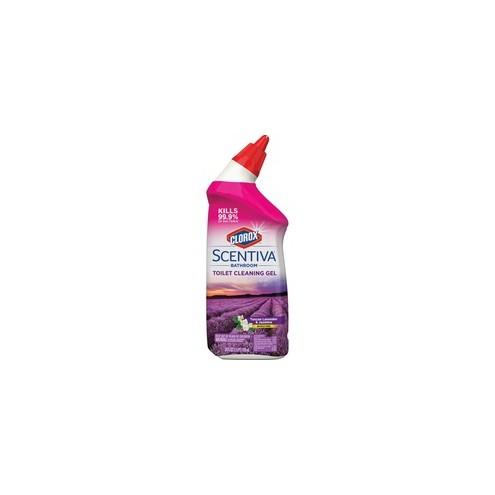 Clorox Scentiva Tuscan Bathroom Toilet Clean Gel - Gel - 24 fl oz (0.8 quart) - Tuscan Lavender & Jasmine Scent - 1 Each - Clear