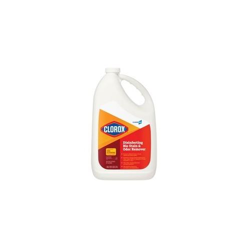 Clorox Disinfecting Bio Stain & Odor Remover - Liquid - 128 fl oz (4 quart) - 4 / Carton - Translucent