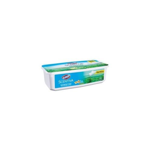 Clorox Scentiva Disinfecting Wet Mopping Cloths - 5.90" Width x 11.44" Length - 24 Per Pack