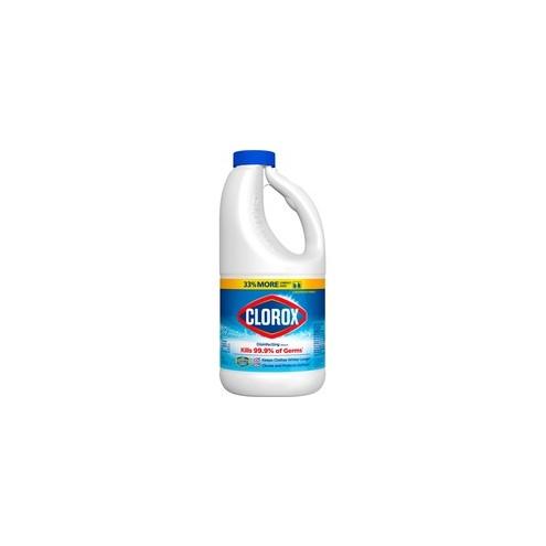 Clorox Disinfecting Bleach - Concentrate Liquid - 42 fl oz (1.3 quart) - 6 / Carton - White