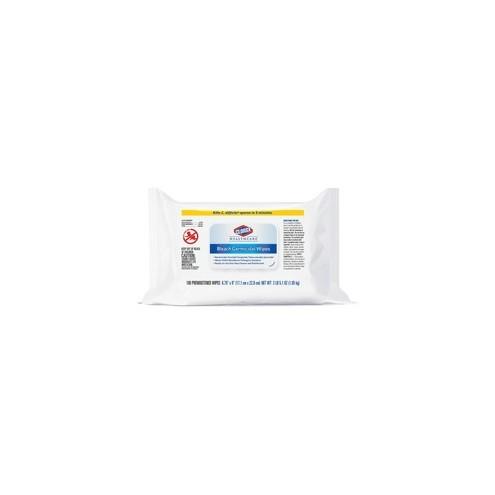 Clorox Bleach Germicidal Wipes - Ready-To-Use 6.75" Width x 9" Length - 900 / Carton - White