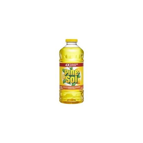 Pine-Sol All Purpose Cleaner - Spray - 60 fl oz (1.9 quart) - Lemon Fresh Scent - 6 / Carton - Yellow