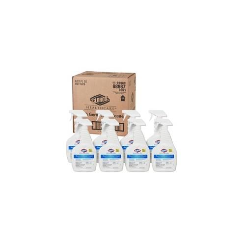 Clorox Healthcare Bleach Germicidal Cleaner - Ready-To-Use Spray - 22 fl oz (0.7 quart) - 8 / Carton - Clear