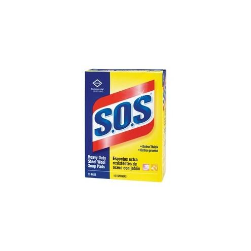 S.O.S. Steel Wool Soap Pads - Pad - 5" Width x 4" Length - 15 / Box