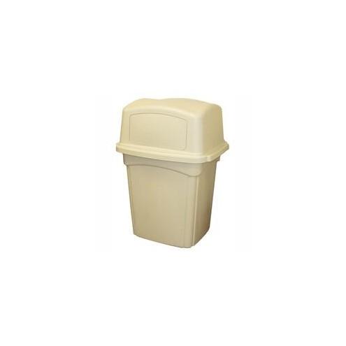 Continental Colossus Indoor/Outdoor Receptacles - 45 gal Capacity - 30.5" Height x 21" Width x 25" Depth - Beige