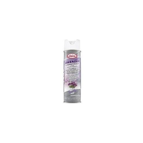 Claire Lavender Dry Air Freshener & Deodorizer - Spray - 10 fl oz (0.3 quart) - Lavender - 12 / Pack - Ozone-safe, Residue-free, Non-staining, Odor Neutralizer