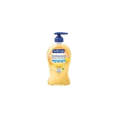 Softsoap Antibacterial Kitchen Fresh Hands Soap - 11.3 fl oz (332.7 mL) - Pump Bottle Dispenser - Odor Remover, Bacteria Remover - Hand, Skin - Yellow - 6 / Carton