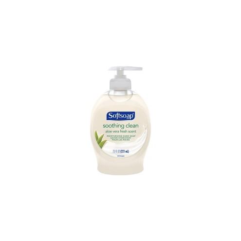 Softsoap Liquid Hand Soap Pump - Soothing Aloe Vera - Aloe Vera Scent - 7.5 fl oz (221.8 mL) - Pump Bottle Dispenser - Dirt Remover - Hand - Pearl - 6 / Carton