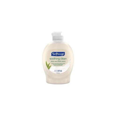 Softsoap Aloe Vera Hand Soap - Aloe Vera Scent - 7.5 fl oz (221.8 mL) - Flip Top Bottle Dispenser - Dirt Remover, Bacteria Remover - Hand - White - Moisturizing - 1 Each