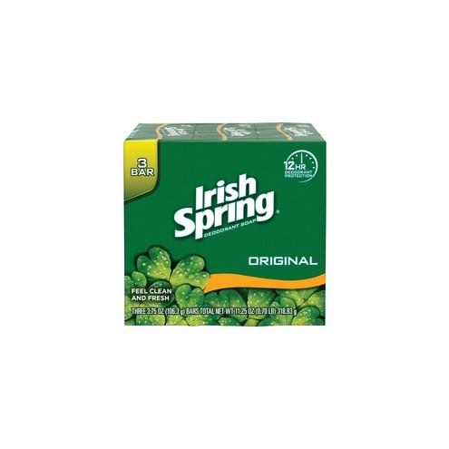 Irish Spring Original Bar Soap - Fresh Clean Scent - 3.75 oz - Green - 18 / Carton