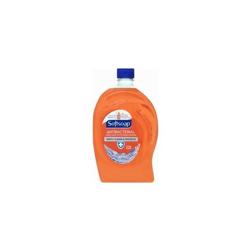 Softsoap Antibacterial Liquid Hand Soap Refill - Crisp Clean Scent - 56 fl oz (1656.1 mL) - Pump Bottle Dispenser - Bacteria Remover - Hand - Orange - 6 / Carton