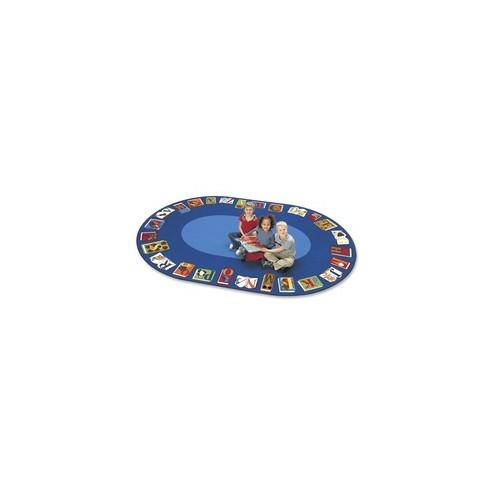 Carpets for Kids Reading By The Book Oval Area Rug - Area Rug - 113" Length x 81" Width - Oval